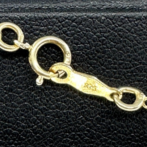 Vermeil Crystal Beads Long Necklace 35” Marked 925 - Picture 4 of 6